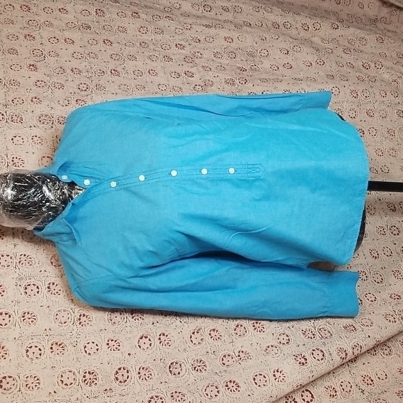 J Crew Collared Aqua Cotton Dress Shirt Size XSmall - Picture 1 of 4